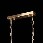 Люстра прямоугольная на цепях с прозрачными трубками и волнистым краем Nembus варинант исполнения - 12 | Loft Concept в Липецке