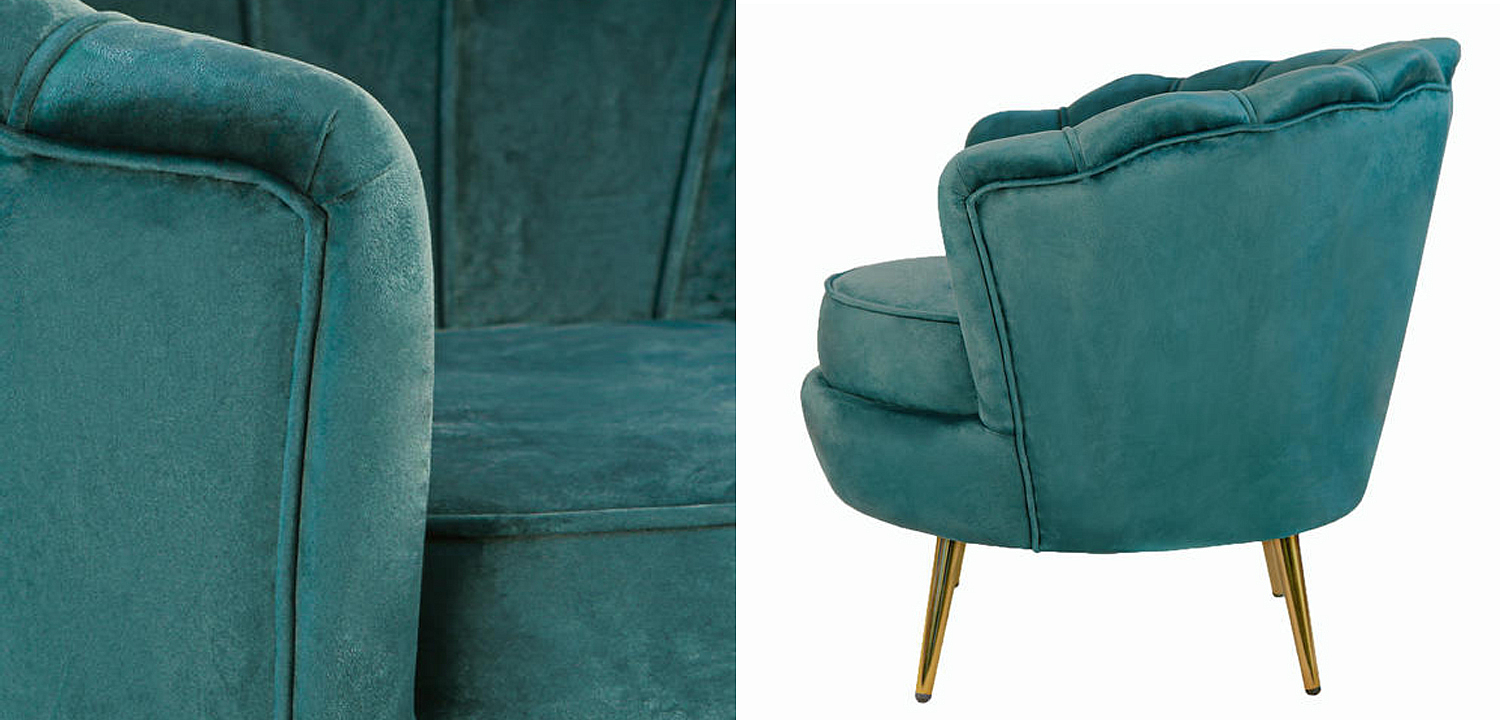 Кресло Бирюзовый велюр Trapezium Turquoise velvet Кресло Бирюзовый велюр Trapezium Turquoise velvet - Loft-Concept в Липецке