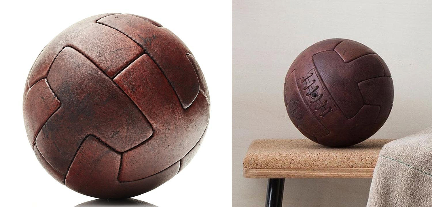 Футбольный Мяч из коричневой Кожи RETRO HERITAGE BROWN LEATHER T SOCCER BALL Футбольный Мяч из коричневой Кожи RETRO HERITAGE BROWN LEATHER T SOCCER BALL - Loft-Concept в Липецке