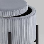 Серо-голубой пуф на черных ножках SANJAY варинант исполнения - 3 | Loft Concept в Липецке