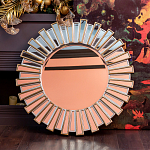 Зеркало круглое с лучами из зеркальных фацетов Silver Facet варинант исполнения - 3 | Loft Concept в Липецке