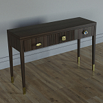 Дизайнерский Письменный стол Elsa Dreams Walnut с тремя ящиками варинант исполнения - 3 | Loft Concept в Липецке