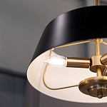 Подвесной светильник с конусовидным металлическим абажуром черного цвета Kichler варинант исполнения - 10 | Loft Concept в Липецке