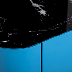 Тумба прикроватная чёрно-голубая с  ящиком Blue Cabinet варинант исполнения - 3 | Loft Concept в Липецке