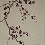 Обои ручная роспись Cherry Tree Special Colourway on Icefield dyed silk варинант исполнения - 2 | Loft Concept в Липецке