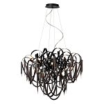 Люстра подвесная с объемной композицией из скрученных лент и металлических цепочек Atlantis Chain варинант исполнения - 4 | Loft Concept в Липецке