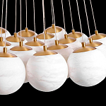 Люстра подвесная круглая с сферическими плафонами из натурального камня Glowing Spheres варинант исполнения - 3 | Loft Concept в Липецке