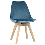 Стул с мягким велюровым сиденьем Arvika Blue варинант исполнения - 1 | Loft Concept в Липецке