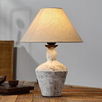 Настольная лампа с керамическим фактурным основанием и тканевым абажуром Eastern Tale варинант исполнения - 3 | Loft Concept в Липецке