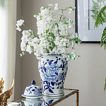 Ваза с крышкой и синим цветочным узором Blue & White Ornament  варинант исполнения - 7 | Loft Concept в Липецке