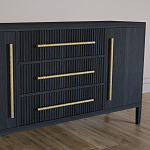 Буфет Primo с тремя ящиками и двумя фасадами Черный дуб варинант исполнения - 3 | Loft Concept в Липецке