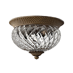 Потолочный светильник с чашеобразным плафоном из толстого волнообразного стекла и широким узорчатым основанием Hinkley варинант исполнения - 9 | Loft Concept в Липецке