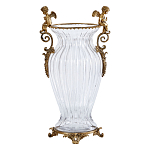 Ваза прозрачная с бронзовыми ручками в виде ангелов Eden Garden варинант исполнения - 1 | Loft Concept в Липецке