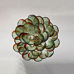 Люстра стеклянная с зелеными лепестками Green Leaf Fall варинант исполнения - 4 | Loft Concept в Липецке