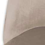 Барный стул со спинкой и металлической подставкой на 4-х деревянных ножках Бежевый Велюр Vendramin Chair варинант исполнения - 3 | Loft Concept в Липецке