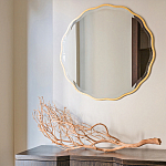 Золотое настенное зеркало Yvon Mirror варинант исполнения - 2 | Loft Concept в Липецке