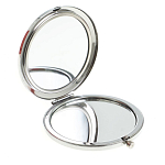 Зеркало карманное складное круглое из натурального камня Оникс в подарочной упаковке Silver Stone Mirrors варинант исполнения - 2 | Loft Concept в Липецке