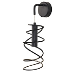 Бра светодиодное из металла со спиральным декоративным элементом черное Metal Spiral варинант исполнения - 1 | Loft Concept в Липецке