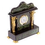 Часы настольные из натурального камня Нефрит с декором в виде Кариатиды Caryatid Stone Clock варинант исполнения - 2 | Loft Concept в Липецке