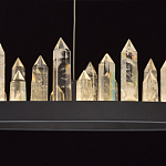 Люстра с двумя кольцами черного цвета с хрустальными элементами QUARTZ CRYSTAL варинант исполнения - 7 | Loft Concept в Липецке