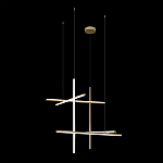 Люстра с 6-ю  пересекающимися цилиндрическими плафонами на тонких тросах Trumpet tube варинант исполнения - 5 | Loft Concept в Липецке