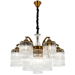 Подвесная люстра с плафонами с виде трубчатых хрустальных подвесок Cadice Chandelier 7 варинант исполнения - 2 | Loft Concept в Липецке