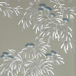 Обои ручная роспись Silk Tree Special Colourway on Pale Grey dyed silk варинант исполнения - 2 | Loft Concept в Липецке