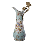 Кувшин с цветочным рисунком и бронзовой ручкой Blue Garden варинант исполнения - 1 | Loft Concept в Липецке