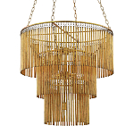 Люстра трёхъярусная золотого цвета Metal Tentacles варинант исполнения - 1 | Loft Concept в Липецке