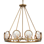 Люстра круглая с прозрачными рельефными плафонами Crystal Prism варинант исполнения - 1 | Loft Concept в Липецке