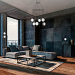 Люстра светодиодная с 6-ю сферическими стеклянными плафонами Splatter варинант исполнения - 5 | Loft Concept в Липецке