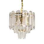 Люстра многоярусная с овальными прозрачными подвесками 28 см Harmonica варинант исполнения - 1 | Loft Concept в Липецке