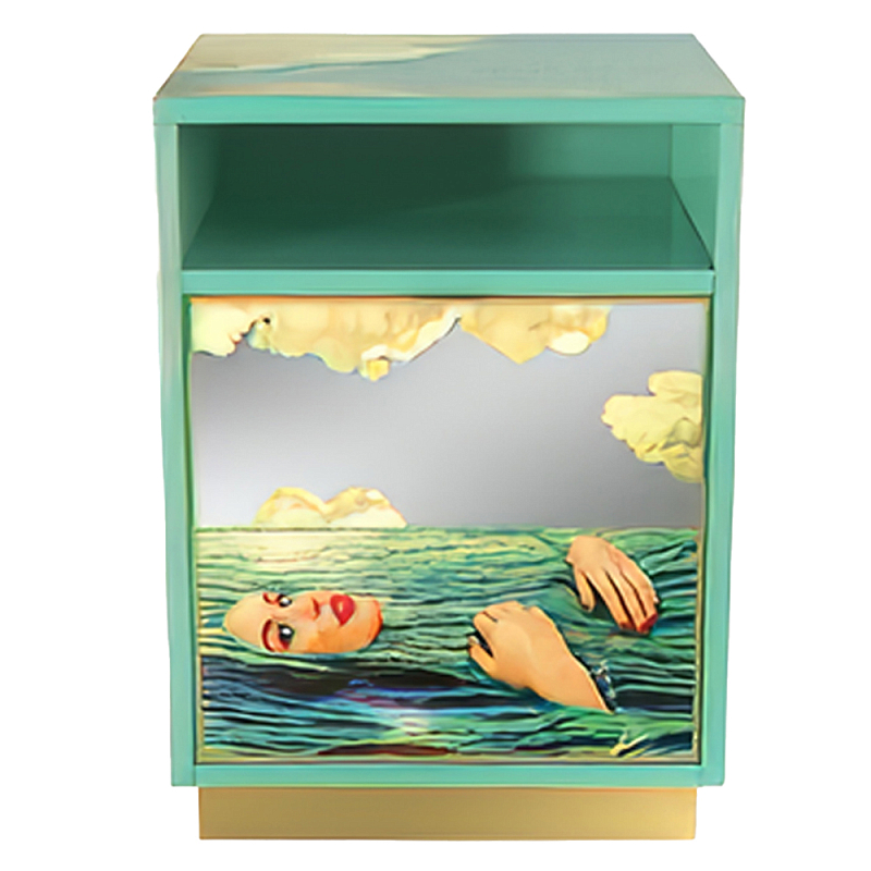Прикроватная тумба Seletti Seagirl Голубой Золотой Прикроватная тумба Seletti Seagirl Голубой Золотой в Липецке | Loft Concept