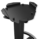 Барный стул вращающийся со спинкой и подлокотниками Douglas Rhombus Синий Велюр варинант исполнения - 5 | Loft Concept в Липецке