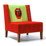 FUN Armchair "Chili Pepper" Red Дизайнерское кресло с цветным принтом варинант исполнения - 2 | Loft Concept в Липецке