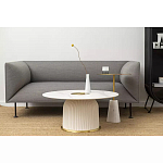 Кофейный столик с круглой столешницей на белом мраморном основании Original Foundation варинант исполнения - 2 | Loft Concept в Липецке