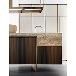 Кухонный гарнитур из массива дуба и камня Ratio Dada Engenereed варинант исполнения - 12 | Loft Concept в Липецке