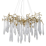 Люстра подвесная с прозрачными подвесками в форме капель Droplet Chandelier варинант исполнения - 1 | Loft Concept в Липецке