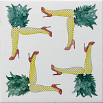 Плитка дизайнерская с рисунком Пина Колада варинант исполнения - 2 | Loft Concept в Липецке