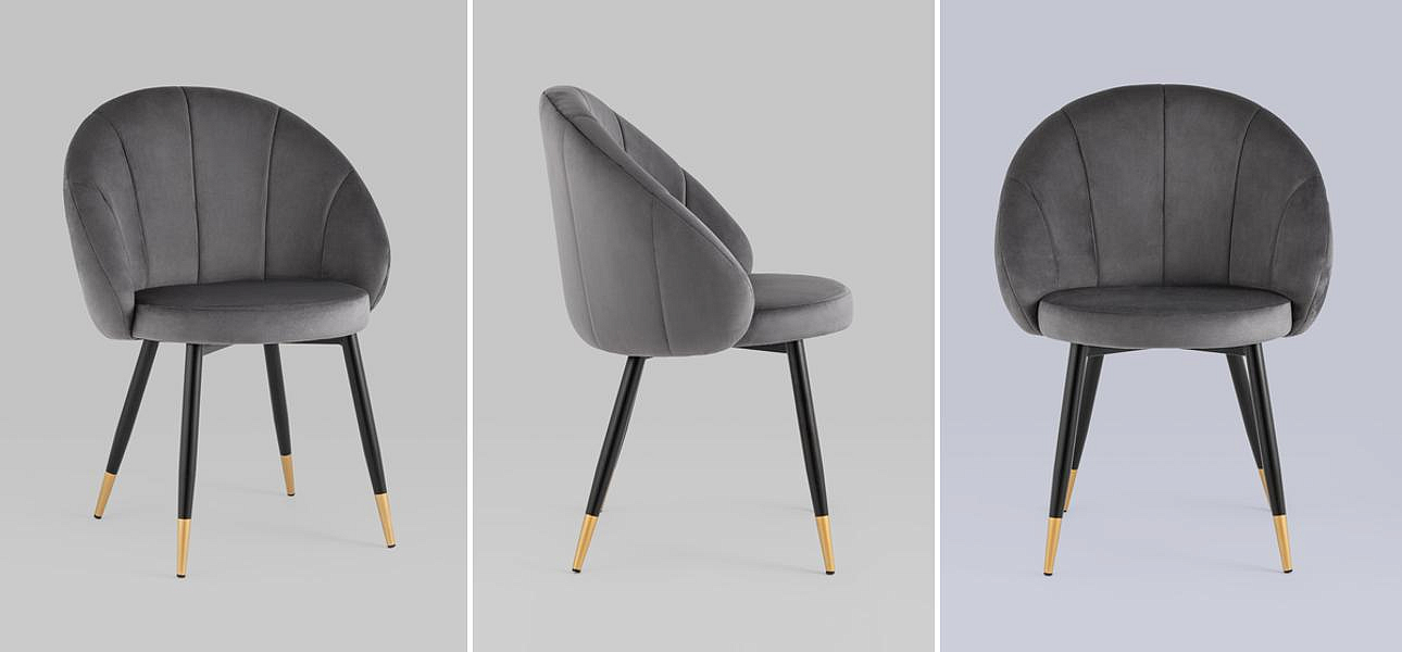 Стул Alberto Chair Серый Велюр Стул Alberto Chair Серый Велюр - Loft-Concept в Липецке