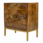 Прикроватная тумба с фактурным фасадом Termite варинант исполнения - 3 | Loft Concept в Липецке