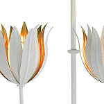 Люстра белая прямоугольная с абажурами в виде цветков тюльпана White Tulips варинант исполнения - 1 | Loft Concept в Липецке