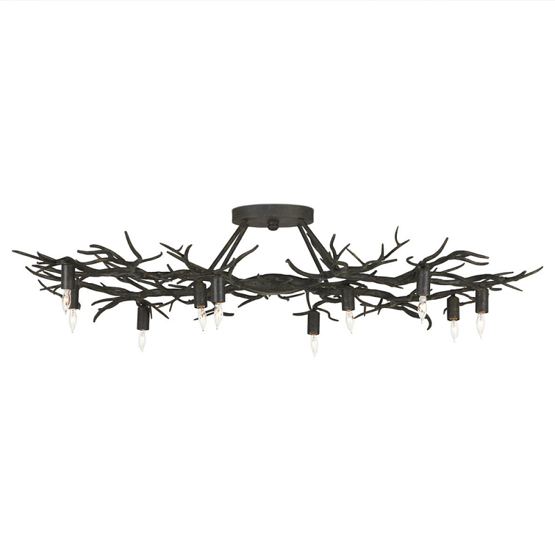 Потолочная люстра круглая в виде веток Branched Tree Chandeliers Темная бронза винтаж в Липецке | Loft Concept 