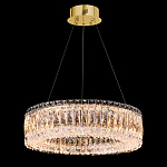 Люстра подвесная круглая из прозрачного хрусталя с золотым корпусом Selfsufficient варинант исполнения - 1 | Loft Concept в Липецке