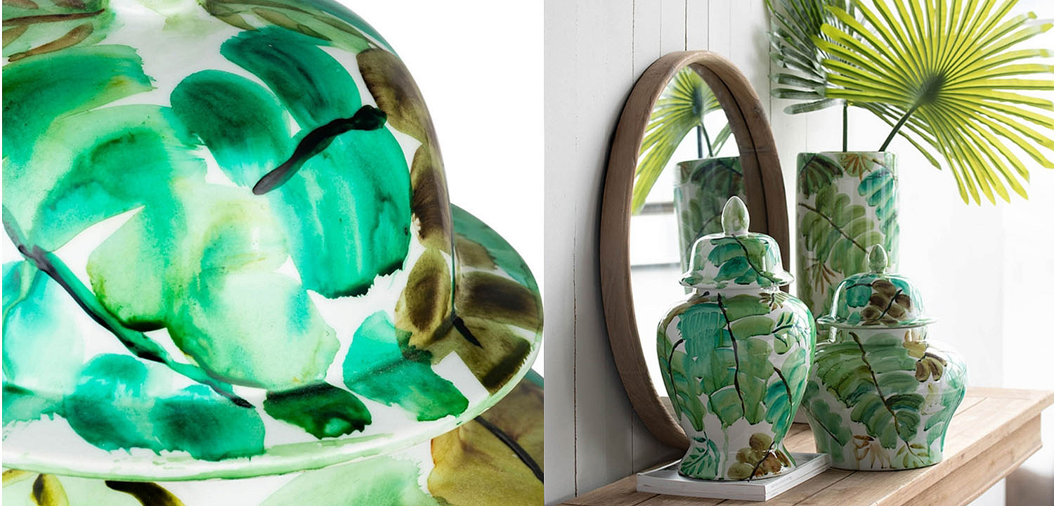Ваза Vase Green Leaves II Ваза Vase Green Leaves II - Loft-Concept в Липецке