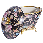 Шкатулка черного цвета с цветочной росписью Eden Garden варинант исполнения - 2 | Loft Concept в Липецке