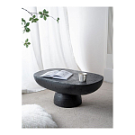 Столик кофейный черного цвета с овальной столешницей и круглым основанием Black Dalmen Table варинант исполнения - 3 | Loft Concept в Липецке