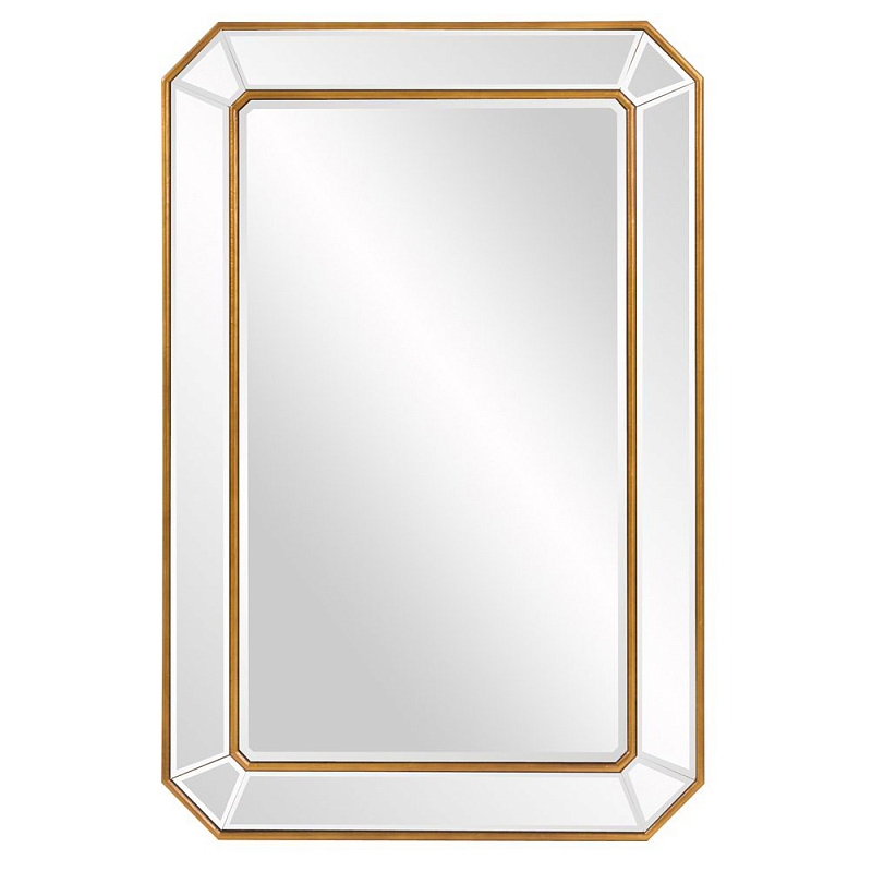 Зеркало настенное прямоугольное в раме Golden Reflection Золотой Серебряный Зеркало настенное прямоугольное в раме Golden Reflection Золотой Серебряный в Липецке | Loft Concept
