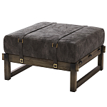 Пуф Duncan винтажная черная кожа  варинант исполнения - 2 | Loft Concept в Липецке