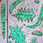 Премиальный Шкаф Defoliation двухстворчатый роспись зеленые листья  варинант исполнения - 5 | Loft Concept в Липецке